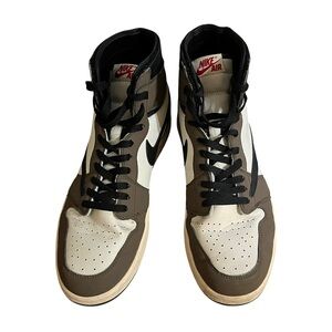 Travis Scott x Air Jordan 1 Retro High OG Mocha Iconic Style Footwear / Replica